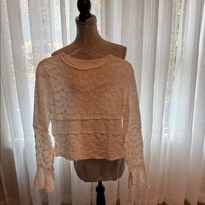 SHEIN Cream Textured Blouse